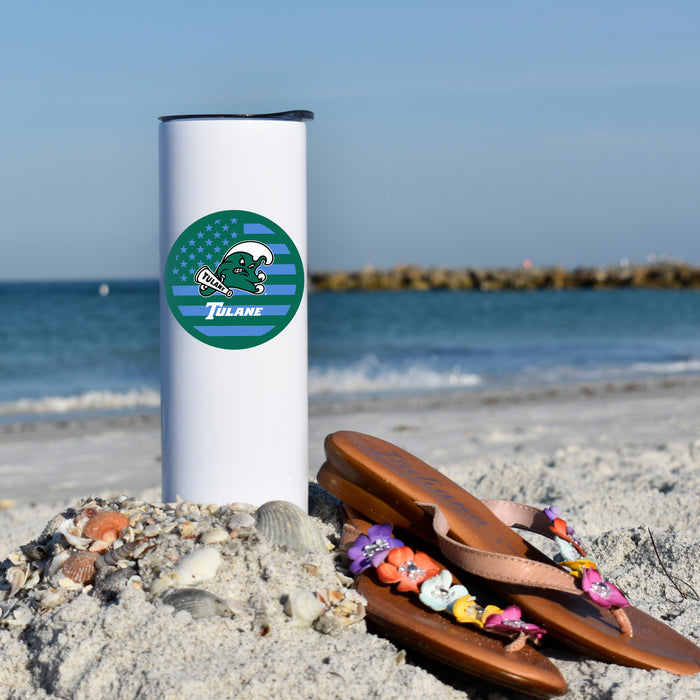 Tulane University Stainless Steel Skinny Tumbler 20 OZ
