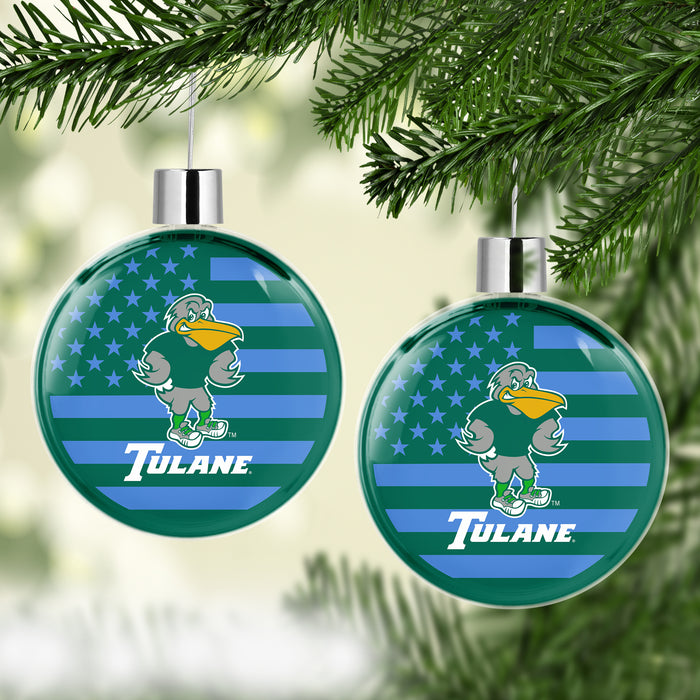 Tulane University Christmas Ornament Flat Round