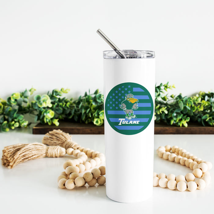 Tulane University Stainless Steel Skinny Tumbler 20 OZ