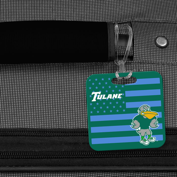 Tulane University Luggage Bag Tag (square)