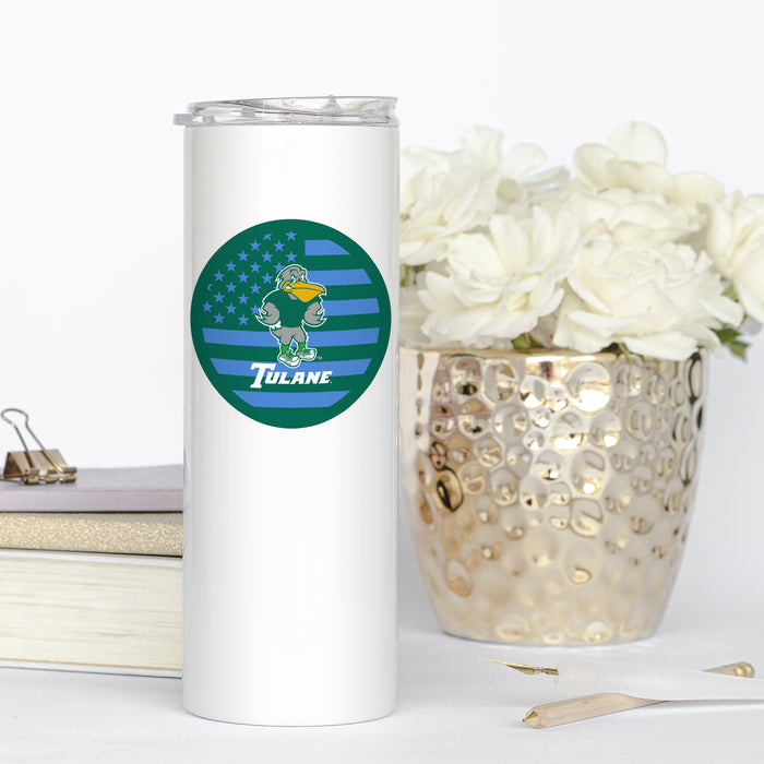 Tulane University Stainless Steel Skinny Tumbler 20 OZ