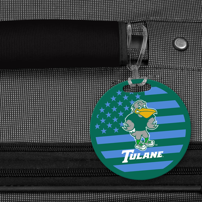 Tulane University Luggage Bag Tag (round)