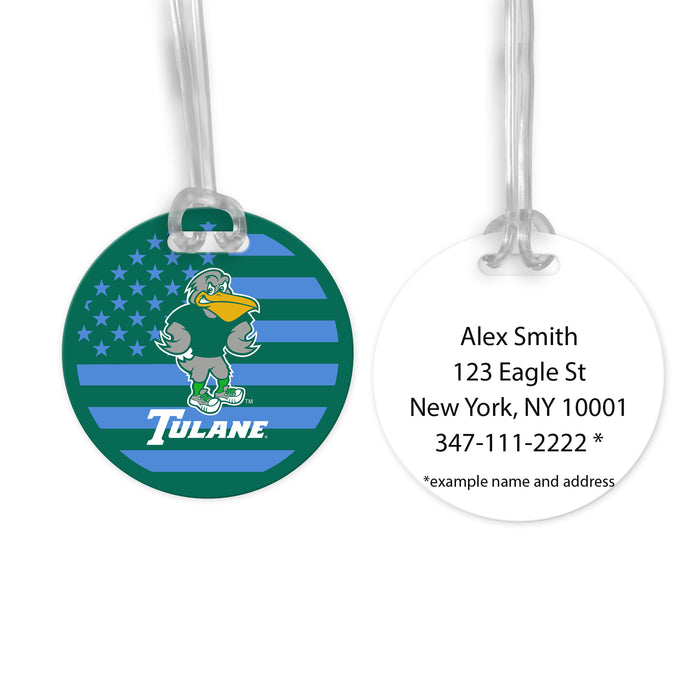 Tulane University Luggage Bag Tag (round)