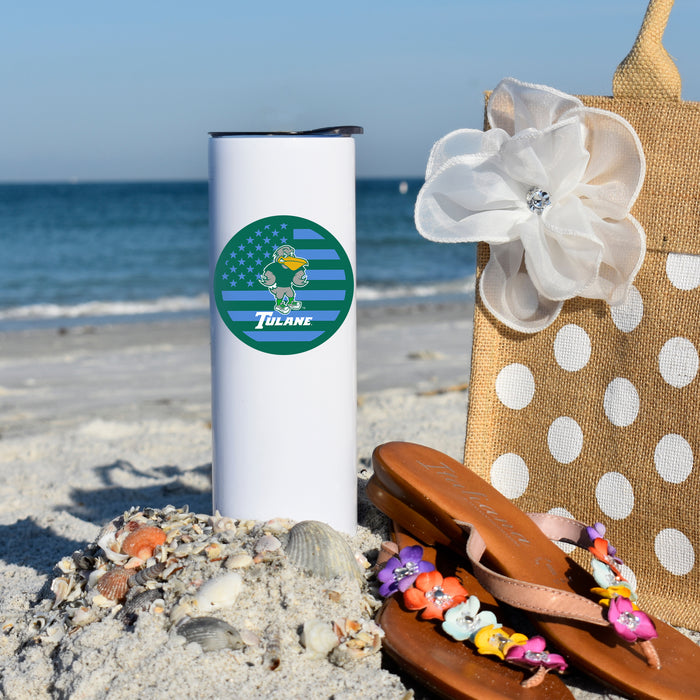 Tulane University Stainless Steel Skinny Tumbler 20 OZ