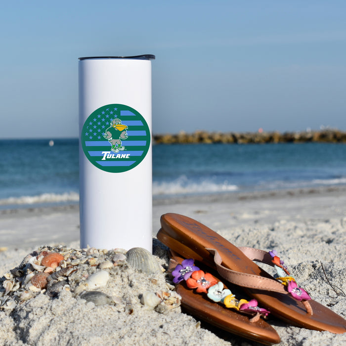 Tulane University Stainless Steel Skinny Tumbler 20 OZ