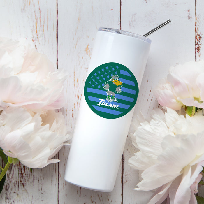 Tulane University Stainless Steel Skinny Tumbler 20 OZ