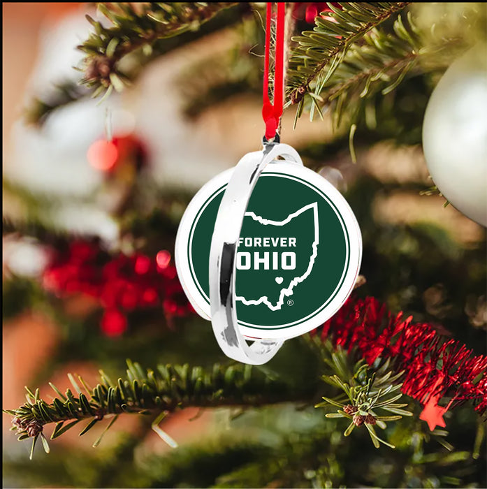 Ohio University Christmas Reversible Flat Round Ornament
