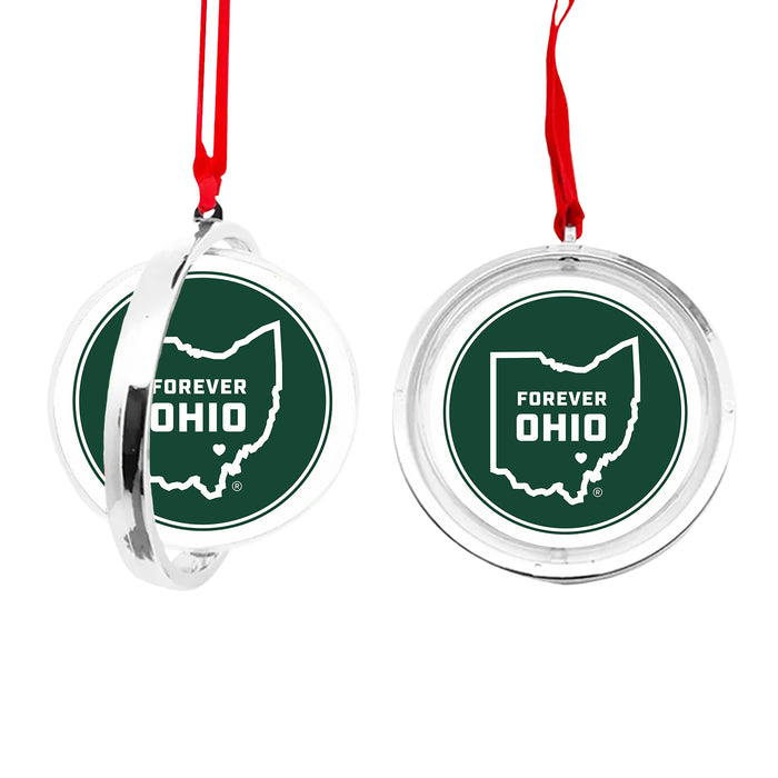 Ohio University Christmas Reversible Flat Round Ornament