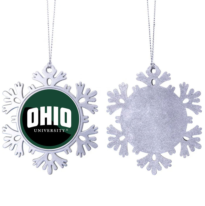 Ohio University Christmas Ornament - Snowflake Metal