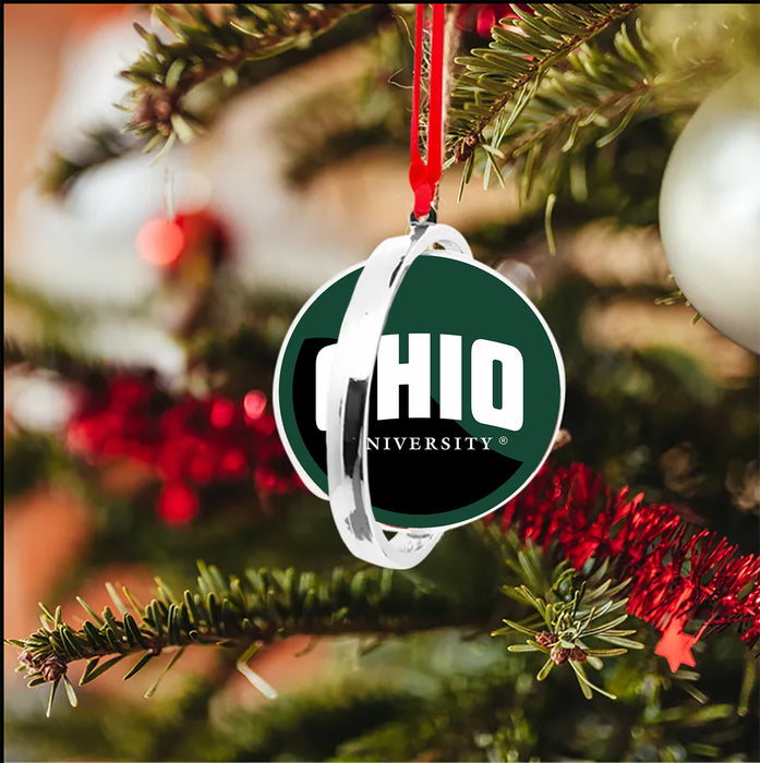 Ohio University Christmas Reversible Flat Round Ornament