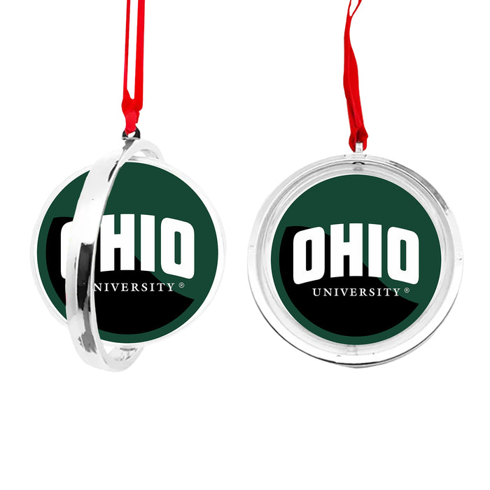 Ohio University Christmas Reversible Flat Round Ornament