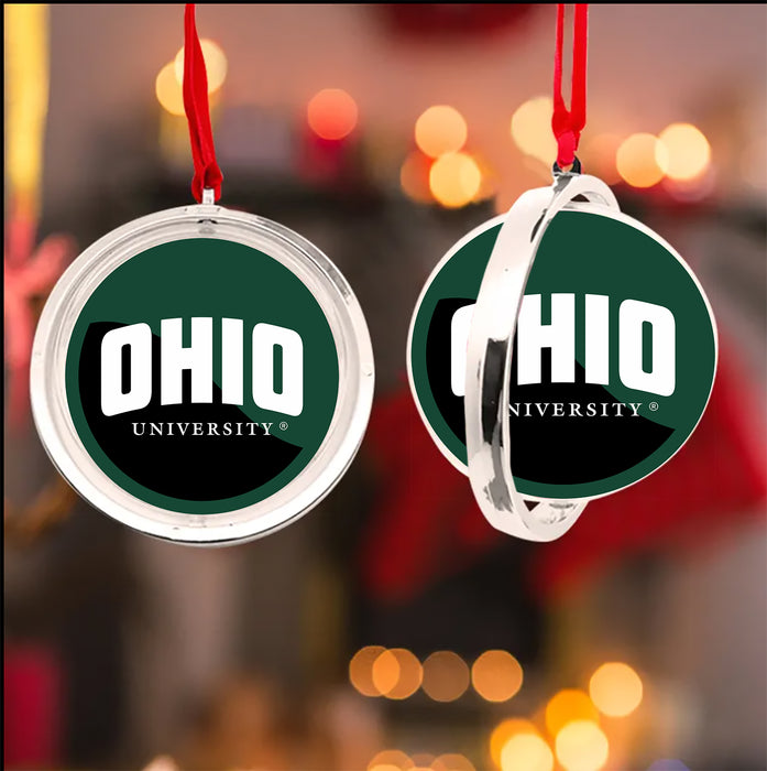 Ohio University Christmas Reversible Flat Round Ornament