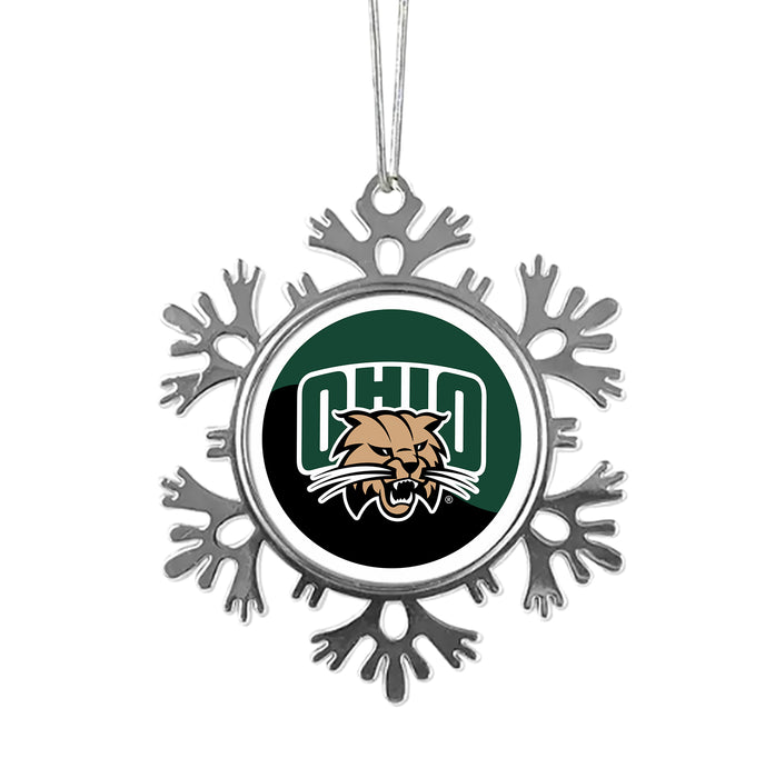 Ohio University Christmas Ornament - Snowflake Metal