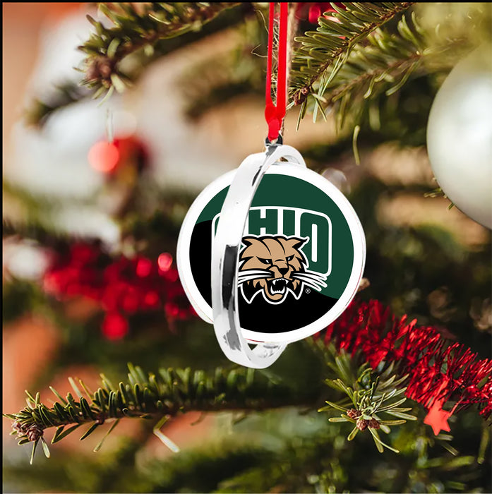 Ohio University Christmas Reversible Flat Round Ornament