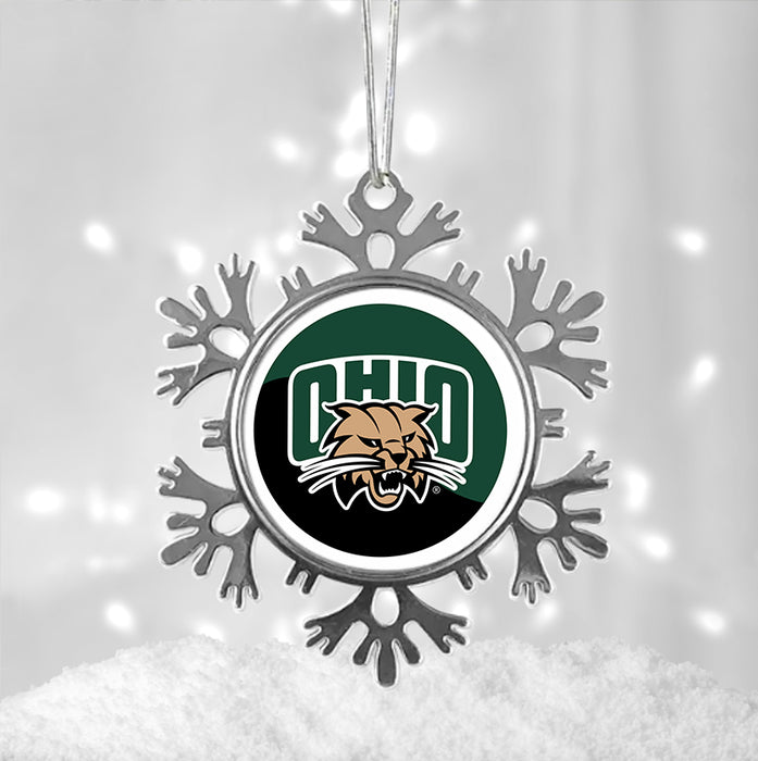 Ohio University Christmas Ornament - Snowflake Metal