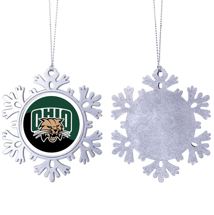 Ohio University Christmas Ornament - Snowflake Metal