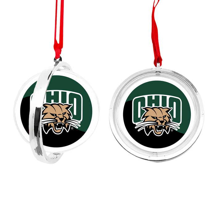 Ohio University Christmas Reversible Flat Round Ornament