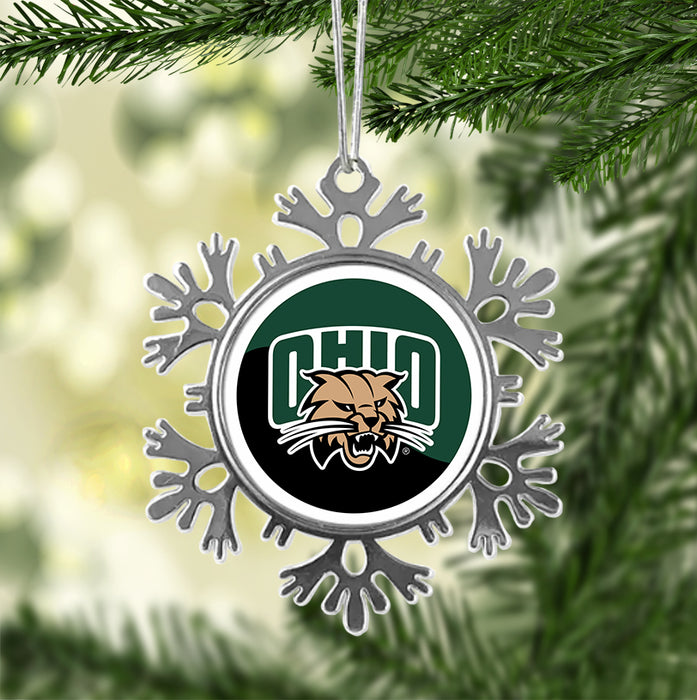 Ohio University Christmas Ornament - Snowflake Metal