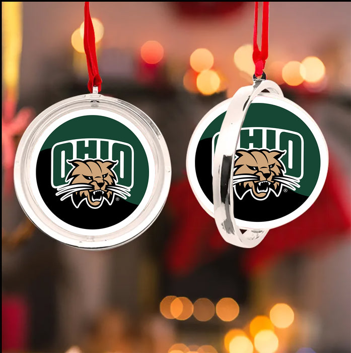 Ohio University Christmas Reversible Flat Round Ornament