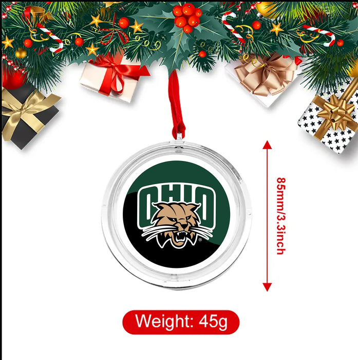 Ohio University Christmas Reversible Flat Round Ornament