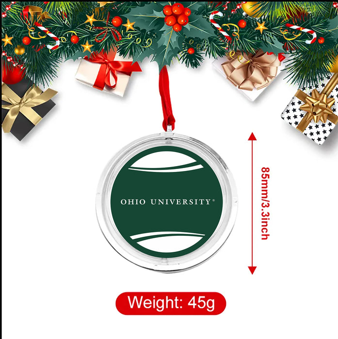 Ohio University Christmas Reversible Flat Round Ornament