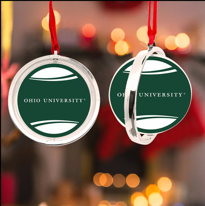 Ohio University Christmas Reversible Flat Round Ornament