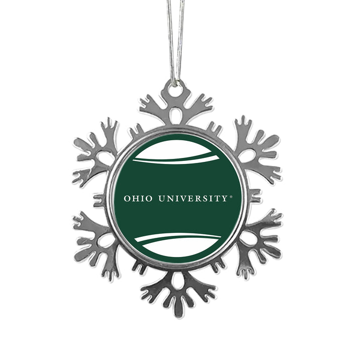Ohio University Christmas Ornament - Snowflake Metal
