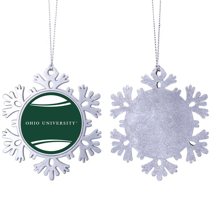 Ohio University Christmas Ornament - Snowflake Metal