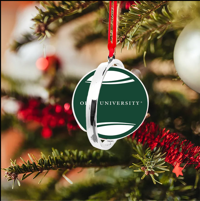 Ohio University Christmas Reversible Flat Round Ornament