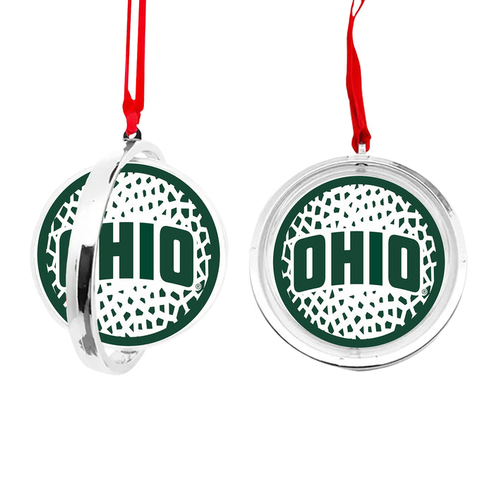 Ohio University Christmas Reversible Flat Round Ornament