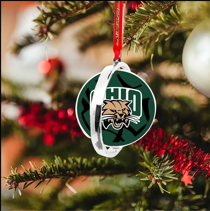 Ohio University Christmas Reversible Flat Round Ornament