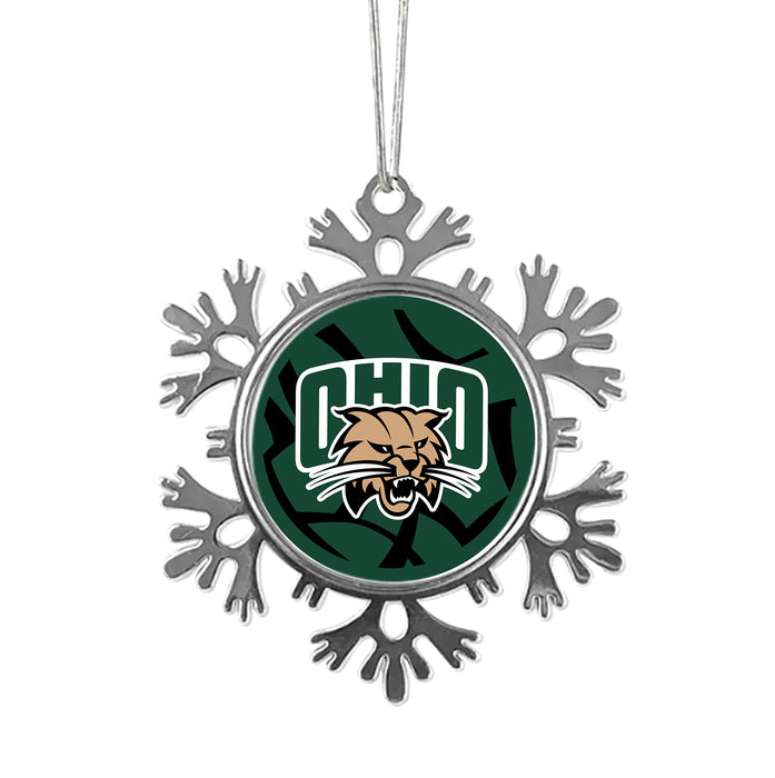 Ohio University Christmas Ornament - Snowflake Metal