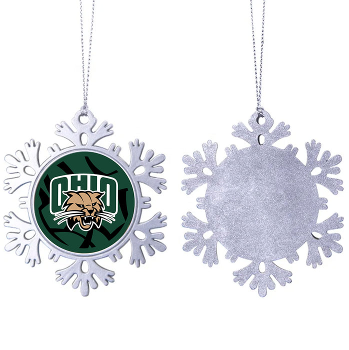 Ohio University Christmas Ornament - Snowflake Metal