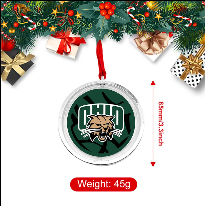 Ohio University Christmas Reversible Flat Round Ornament