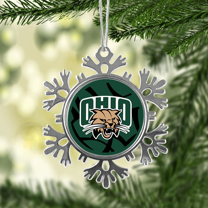 Ohio University Christmas Ornament - Snowflake Metal