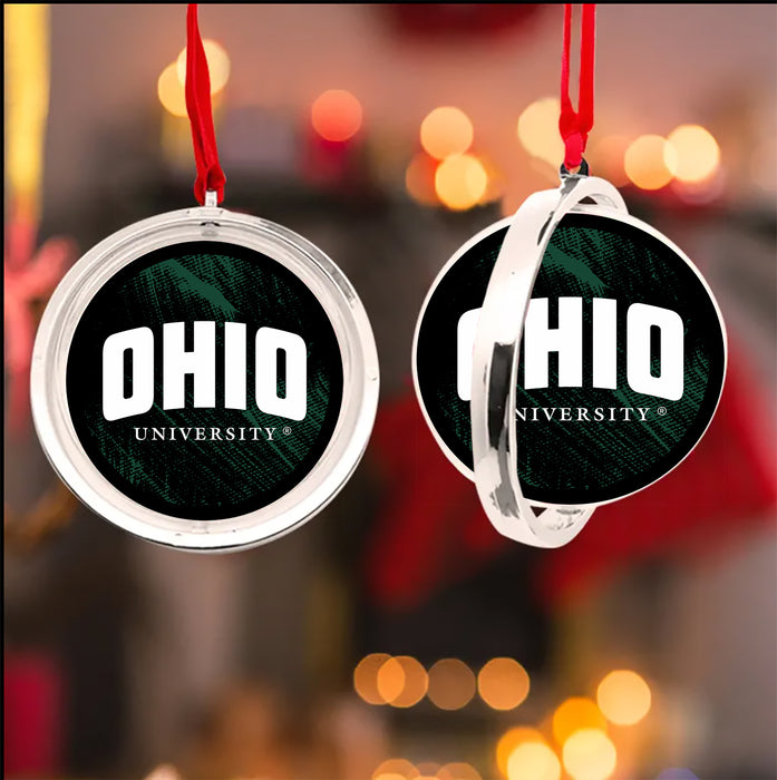 Ohio University Christmas Reversible Flat Round Ornament