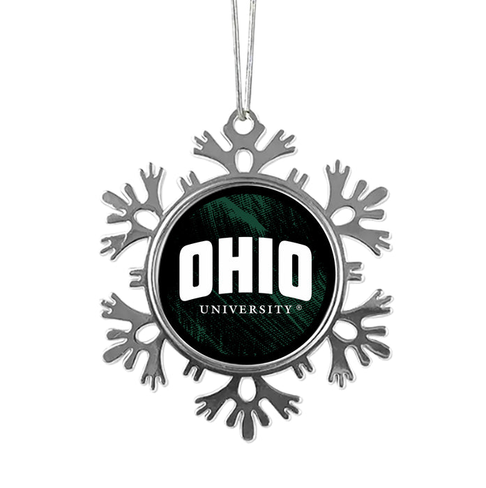 Ohio University Christmas Ornament - Snowflake Metal