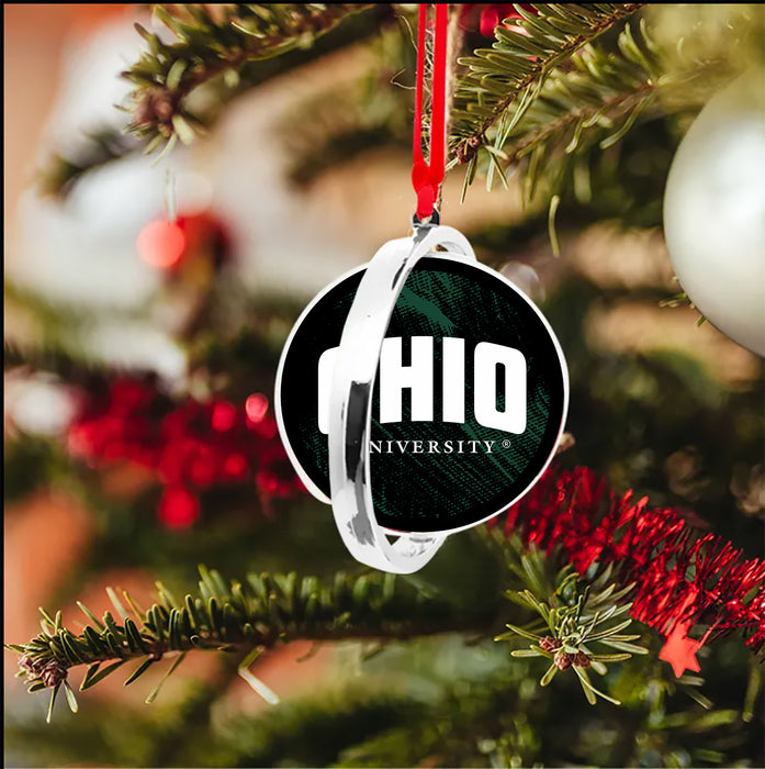 Ohio University Christmas Reversible Flat Round Ornament