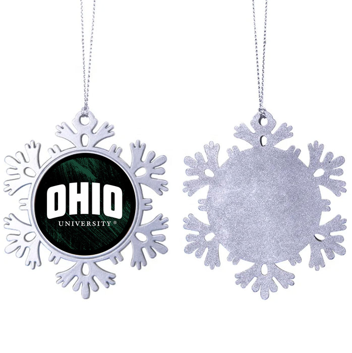 Ohio University Christmas Ornament - Snowflake Metal