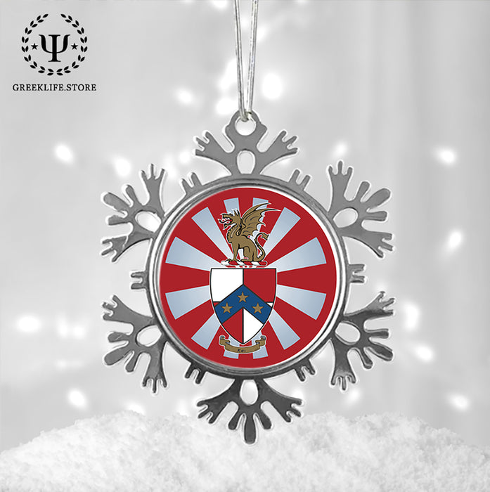 Beta Theta Pi Christmas Ornament - Snowflake Metal