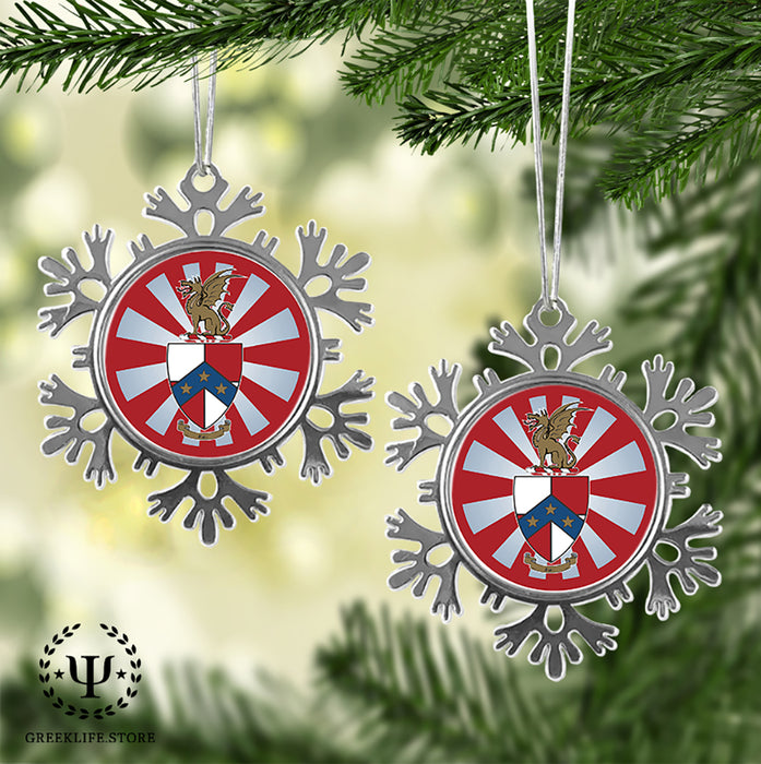 Beta Theta Pi Christmas Ornament - Snowflake Metal