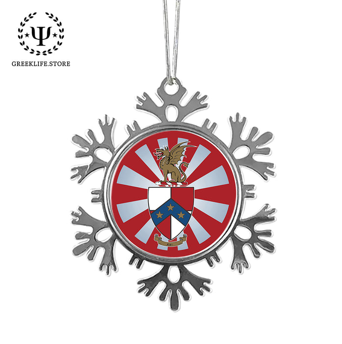 Beta Theta Pi Christmas Ornament - Snowflake Metal