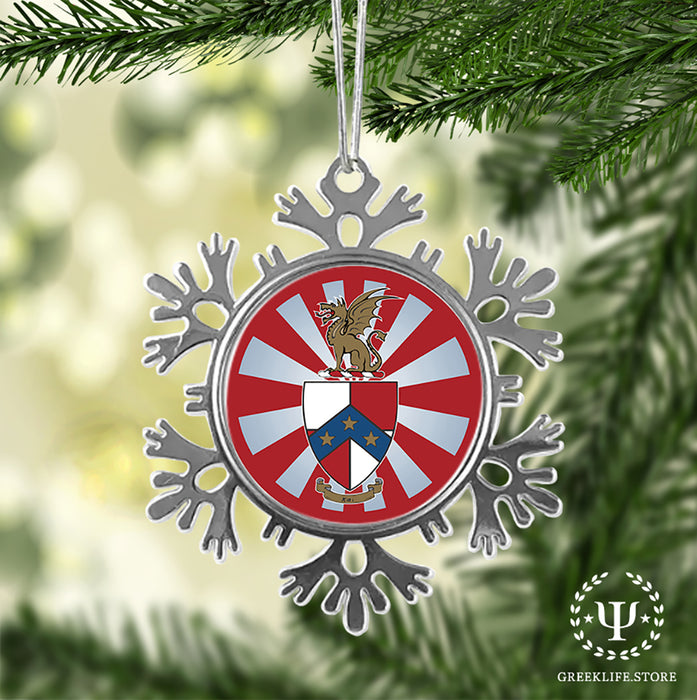 Beta Theta Pi Christmas Ornament - Snowflake Metal