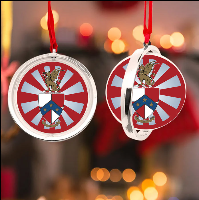 Beta Theta Pi Christmas Reversible Flat Round Ornament