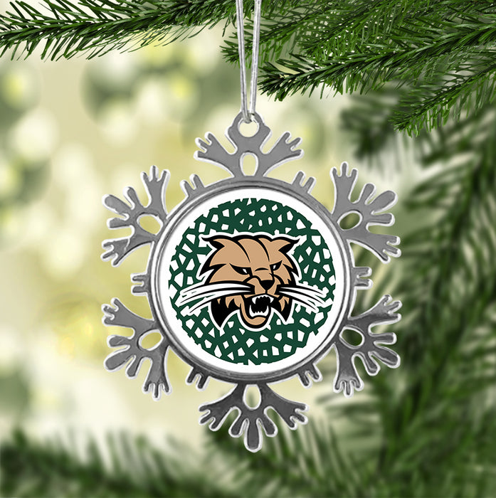 Ohio University Christmas Ornament - Snowflake Metal