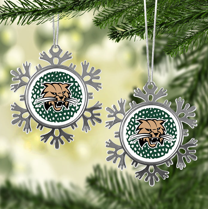 Ohio University Christmas Ornament - Snowflake Metal