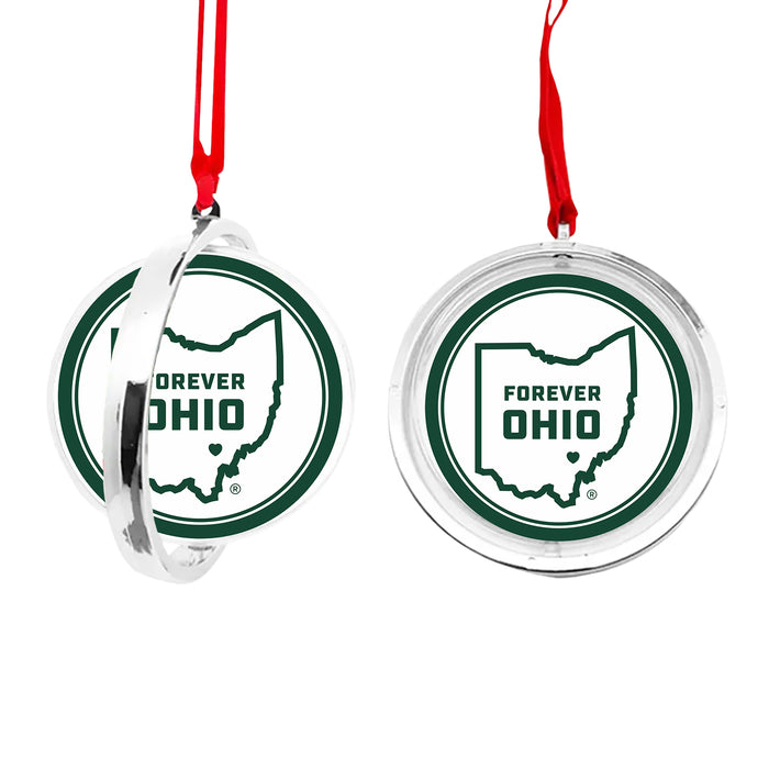 Ohio University Christmas Reversible Flat Round Ornament