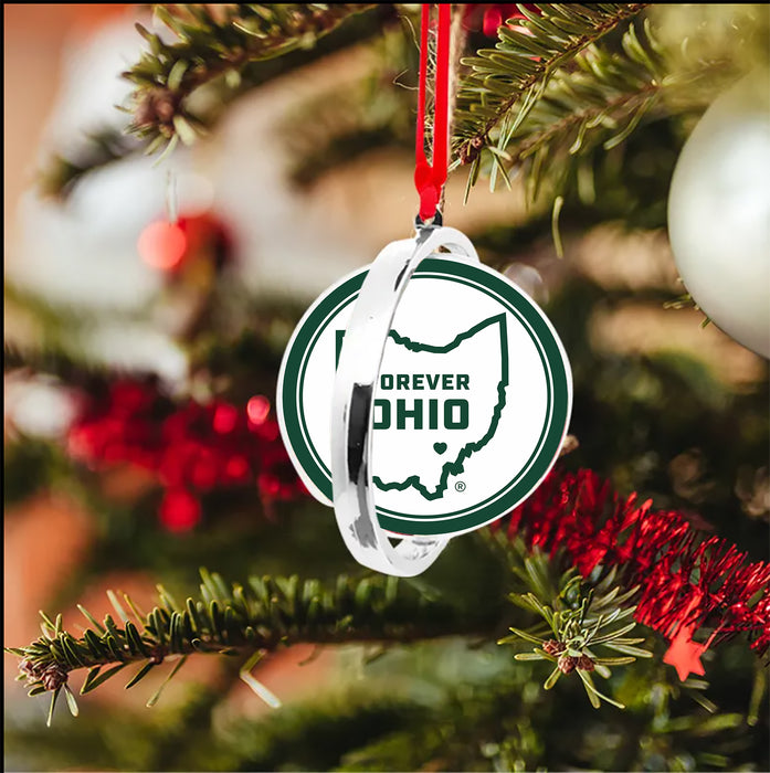 Ohio University Christmas Reversible Flat Round Ornament