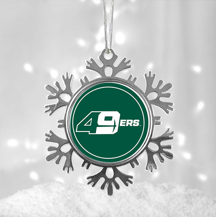 University of North Carolina at Charlotte Christmas Ornament - Snowflake Metal