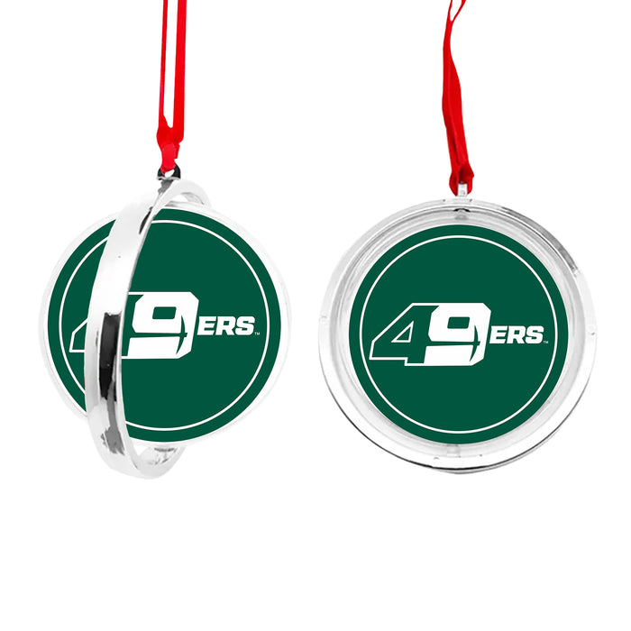 University of North Carolina at Charlotte Christmas Reversible Flat Round Ornament